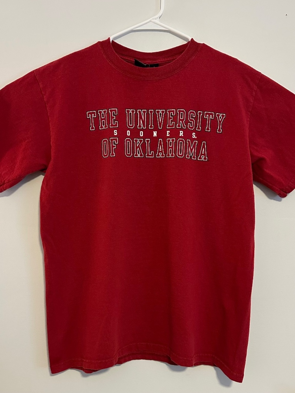 University of Oklahoma Sooners T Shirt Mens Large Red Crimson OU Graphic Tee